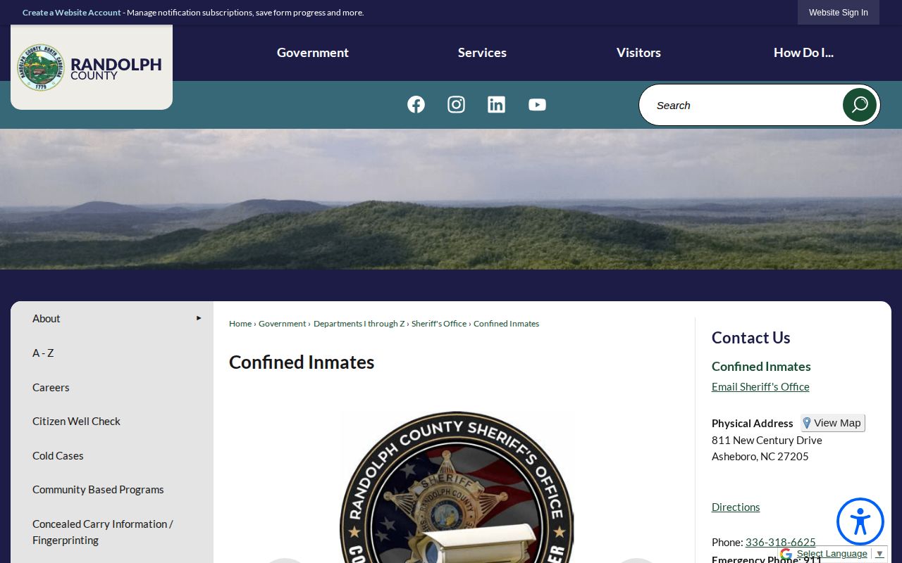 Randolph County recent arrests confined inmate roster links and update notice