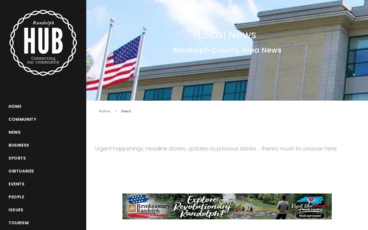Randolph Hub local news section